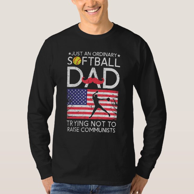 Mens nur ein gewöhnlicher Softball-Vater, der nich T-Shirt (Vorderseite)