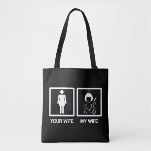 Mens Nurse spendet lustiges Ehemann Ihre Ehefrau M Tasche
