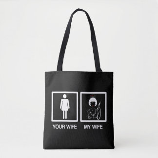 Mens Nurse spendet lustiges Ehemann Ihre Ehefrau M Tasche