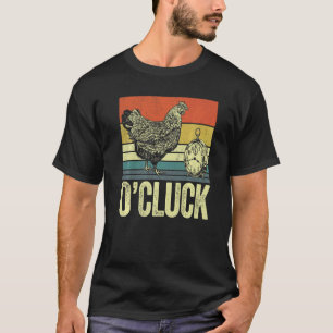 Mens O'cluck gackernden Hühnerbauer Alarm o'Clock T-Shirt