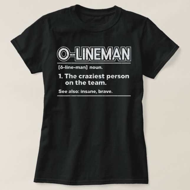 Mens Offensive gegen Lineman Definition Football F T-Shirt (Design vorne)