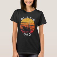 Mens Oil Rig Retro Sunset Oilfield Vater Oilfield