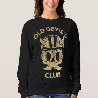 Mens Old Devil's Club Biker & Race Autoenthusias Sweatshirt