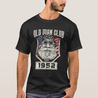 Mens Old Man Club Geboren 1952 67. Geburtstag T Fe T-Shirt