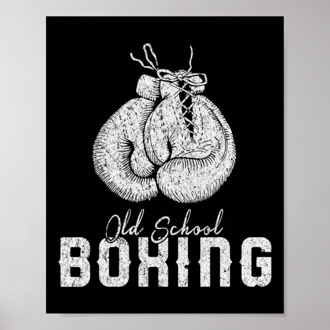 Mens Old School Boxing Clic Kämpfe Poster (Vorne)