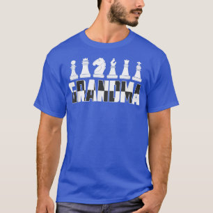 Mens Oma Schachbrett Game Player Mama  T-Shirt