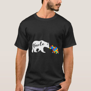Mens Oncle Bear Autistic Autists Awareness T-Shirt
