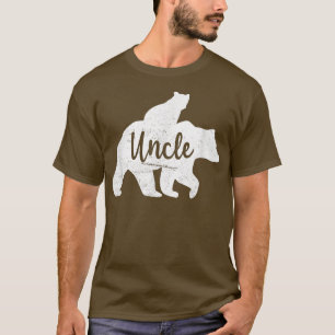 Mens Oncle Bear Baby Bären Cub Reiten auf dem Hint T-Shirt