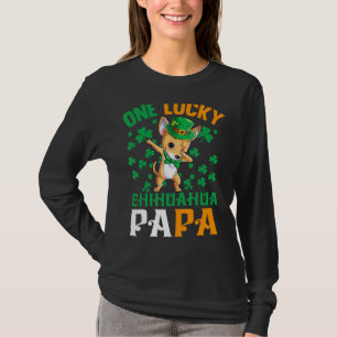 Mens One Lucky Dog Papa Funny Chihuahua Vater St P T-Shirt