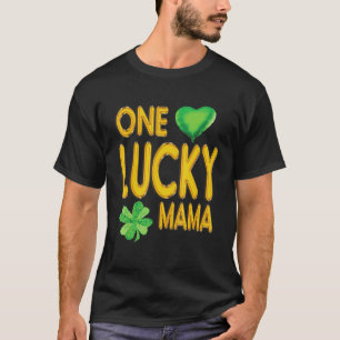 Mens One Lucky Mama Irish Rainbow T-Shirt Leopard