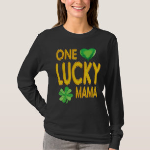 Mens One Lucky Mama Irish Rainbow T-Shirt Leopard 