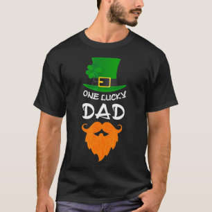 Mens One Lucky Papa Saint St. Patricks Vater Gesch T-Shirt