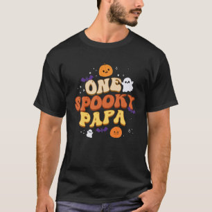 Mens One Spooky Papa Boo Halloween Niedliche Famil T-Shirt