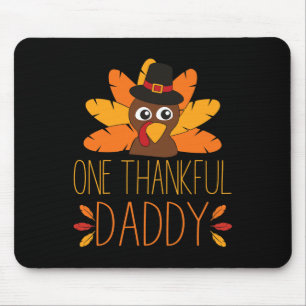 Mens One Thankful Daddy Türkei Erntedank Fall Mousepad