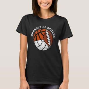 Mens Opa Ballers Volleyball Basketball Fo T-Shirt