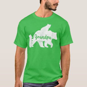 Mens Opa Bear 2 Cubs Shirt, Opa Bear Twin, T-Shirt