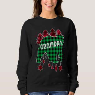 Mens Opa Bear Matching Pajama Familienrot Kariert Sweatshirt