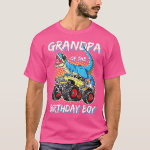 Mens Opa of the Birthday Boy T Rex Monster Tru T-Shirt