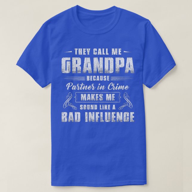 Mens Opa Partner in Crime Funny Großvater Vater T-Shirt (Design vorne)
