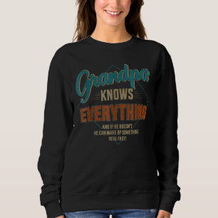 Mens Opa weiß alles für Vatertag 1 Sweatshirt