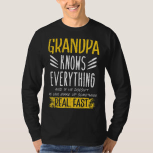 Mens Opa weiß alles, was der Vater zum Tag der Lüg T-Shirt