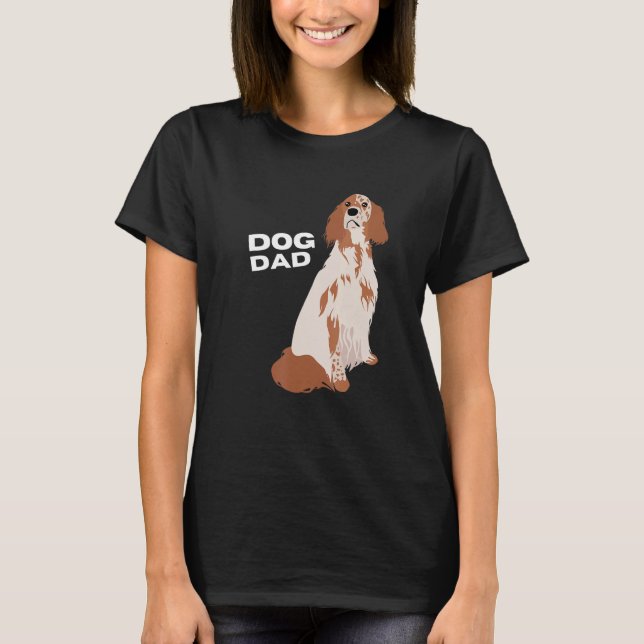 Mens Orange Belton English Setter Dog Vater Man T-Shirt (Vorderseite)