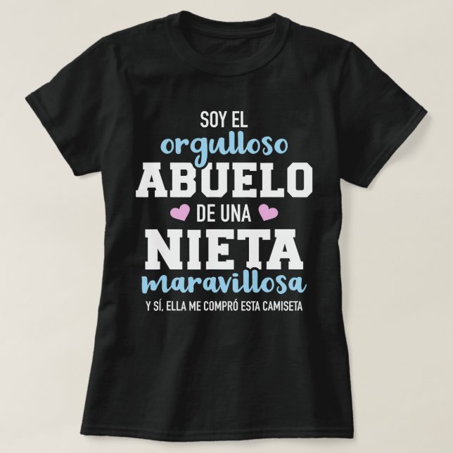 Mens Orgulloso abuelo de una nieta maravillosa T-S T-Shirt (Design vorne)