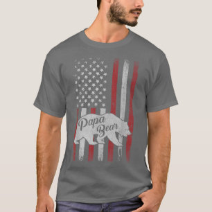 Mens Papa Bear Best Papa TShirt Fête des pères Pèr