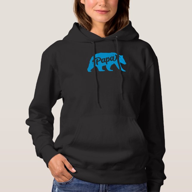 Mens Papa Bear Cudly Loveable Starker Niedlicher V Hoodie (Vorderseite)