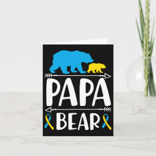 Mens Papa Bear Down Syndrom Sensibilisierungsstolz Karte