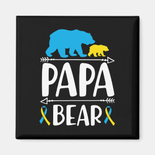 Mens Papa Bear Down Syndrom Sensibilisierungsstolz Magnet