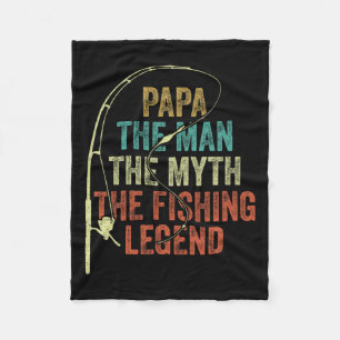 Mens Papa Der Mensch Der Mythos der Fischerei Lege Fleecedecke