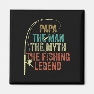 Mens Papa Der Mensch Der Mythos der Fischerei Lege Magnet
