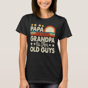 Mens Papa Funny präsentiert von Grandkids Who Lieb T-Shirt