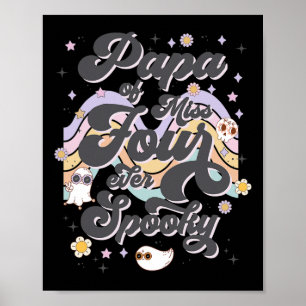 Mens Papa von Miss Vier je Spooky 4. Geburtstag Pa Poster