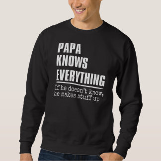Mens Papa weiß alles 60. Vatertag Sweatshirt