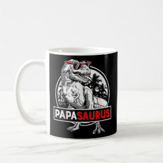 Mens Papasaurus T Rex Dinosaurier Funny Vatertag Kaffeetasse