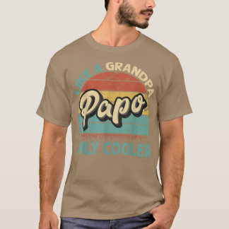 Mens Papo wie ein Opa nur Cooler Vintager Vater F T-Shirt