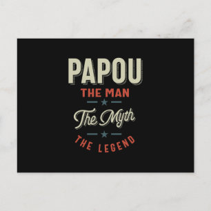 Mens Papou Shirt Geschenk: Der Mann, der Mythos, d Postkarte