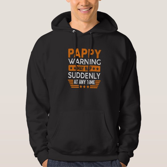 Mens Pappy Warnung Mai Nickerchen plötzlich Spaß G Hoodie (Vorderseite)