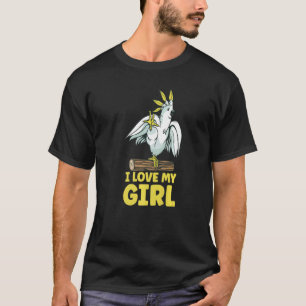 Mens Parakeet Parrot I Liebe My Girl Parrots T-Shirt