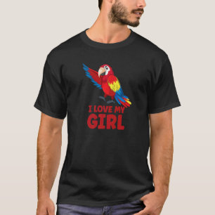 Mens Parrot Parakeet I Liebe My Girl Macaw T-Shirt