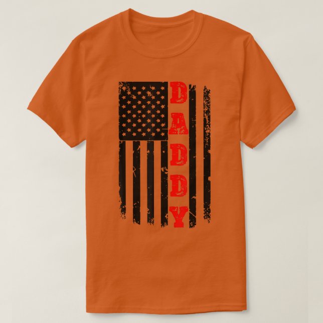 Mens Patriotic American Daddy Vater Day T Vater T-Shirt (Design vorne)