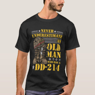 Mens Patriotic D 214 Alumni American Flag T-Shirt
