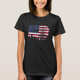 Mens Patriotic Disc Golf Spieler Herren Flag USA G T-Shirt