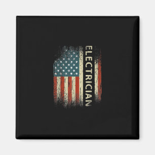 Mens Patriotic Electrician spendet amerikanische F Magnet