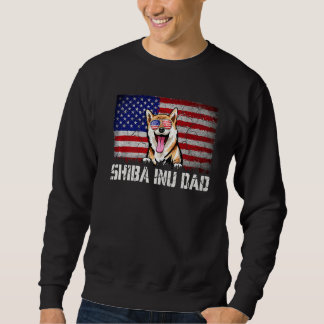 Mens Patriotic Shiba Inu Vater American Flag 4. Sweatshirt