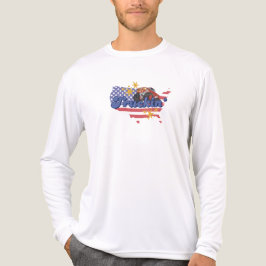 Mens Patriotic Truckin' Long Sleeve Tri-Blend Shirt