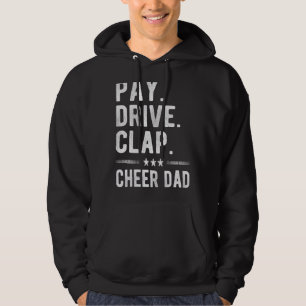 Mens Pay Drive Clap Cheer Vater Cheerleader Vater Hoodie