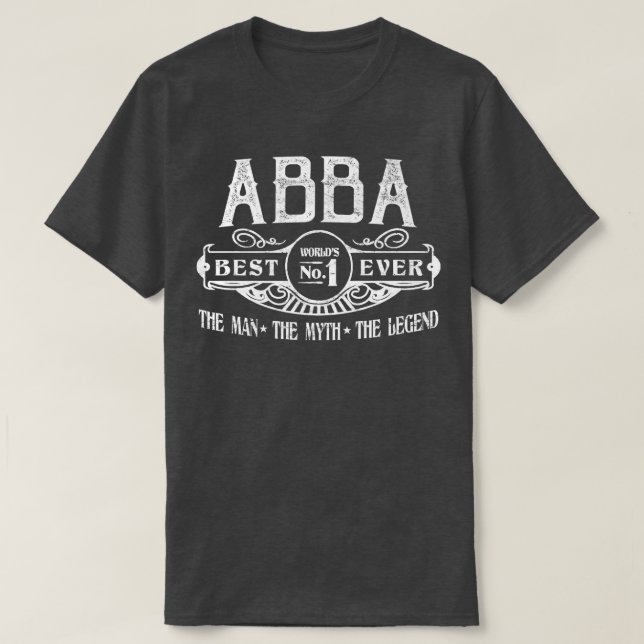 Mens Personalisiert Abba Best No  T-Shirt (Design vorne)